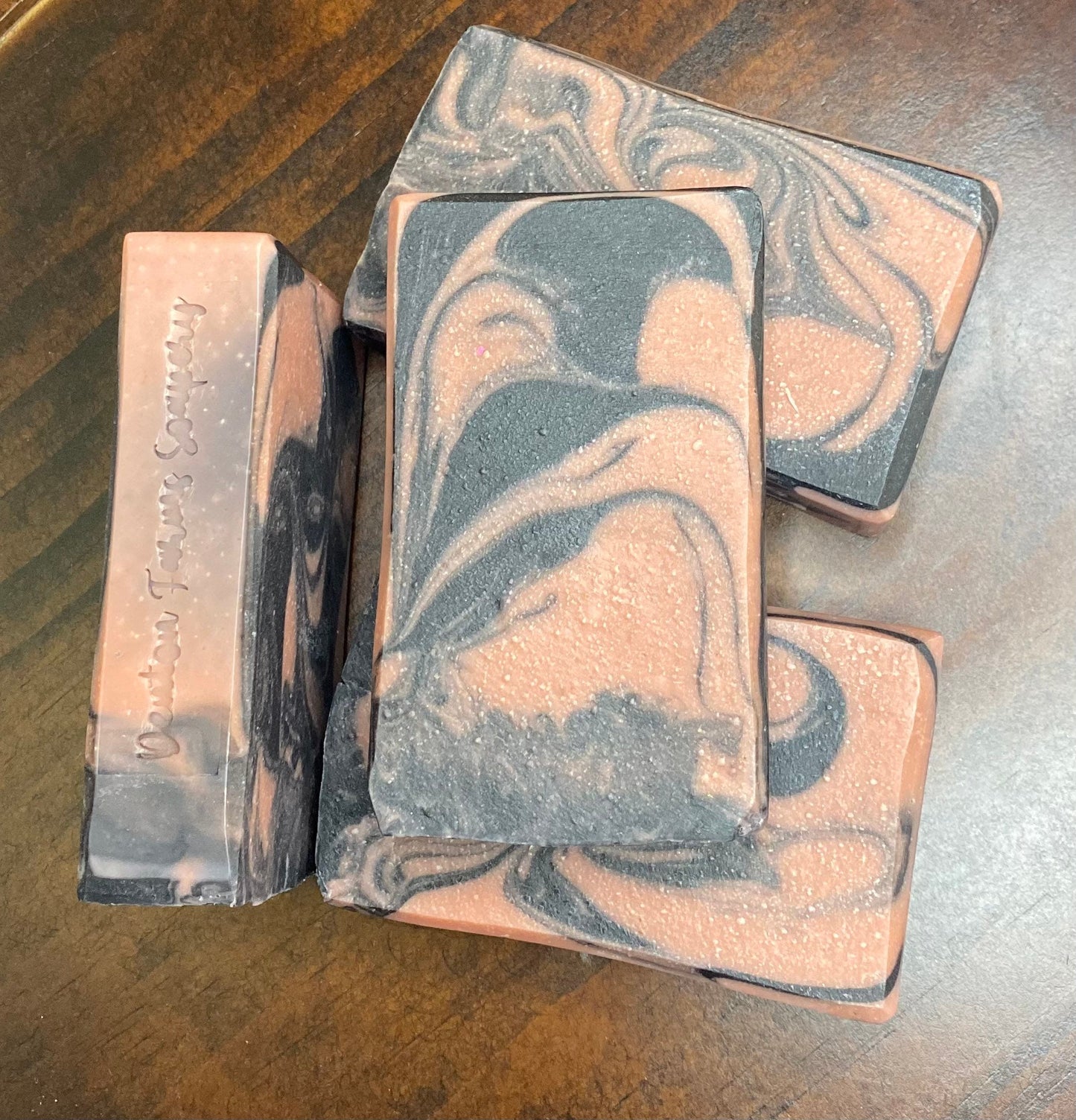 Rose clay + charcoal unscented goat milk soap