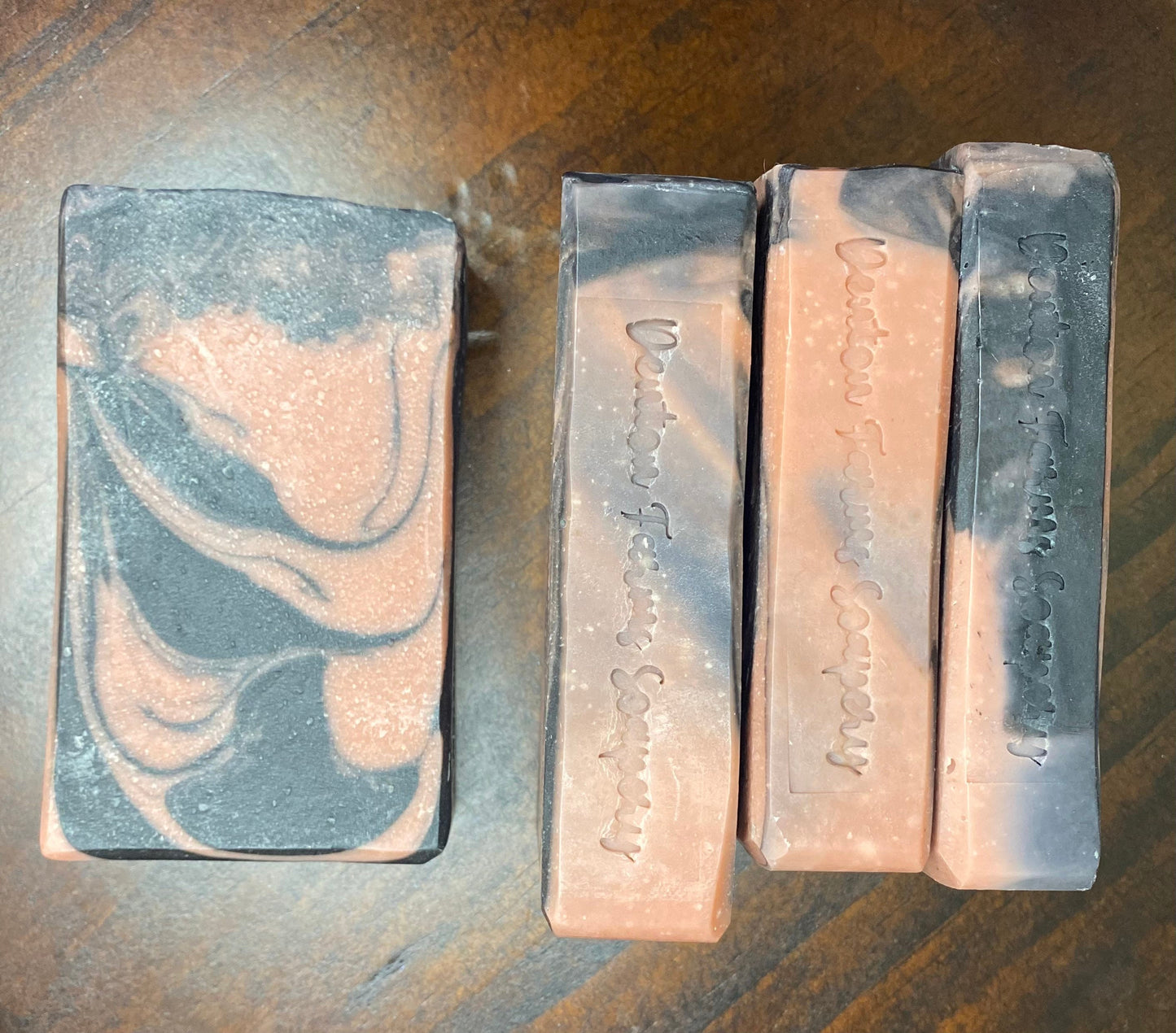 Rose clay + charcoal unscented goat milk soap